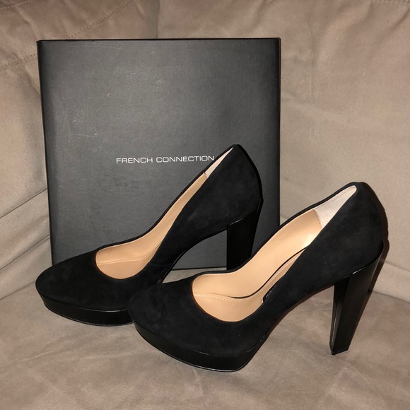French Connection Suede Black Pumps - Picture 2 of 2